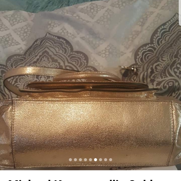 Metallic Gold Michael Kors Large Satchel - Picture 7 of 12
